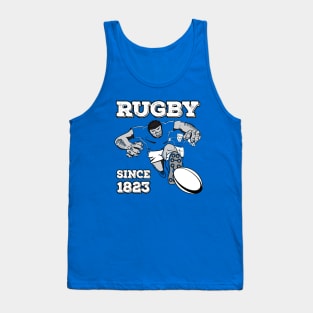 Rugby Comic Style Player Tank Top